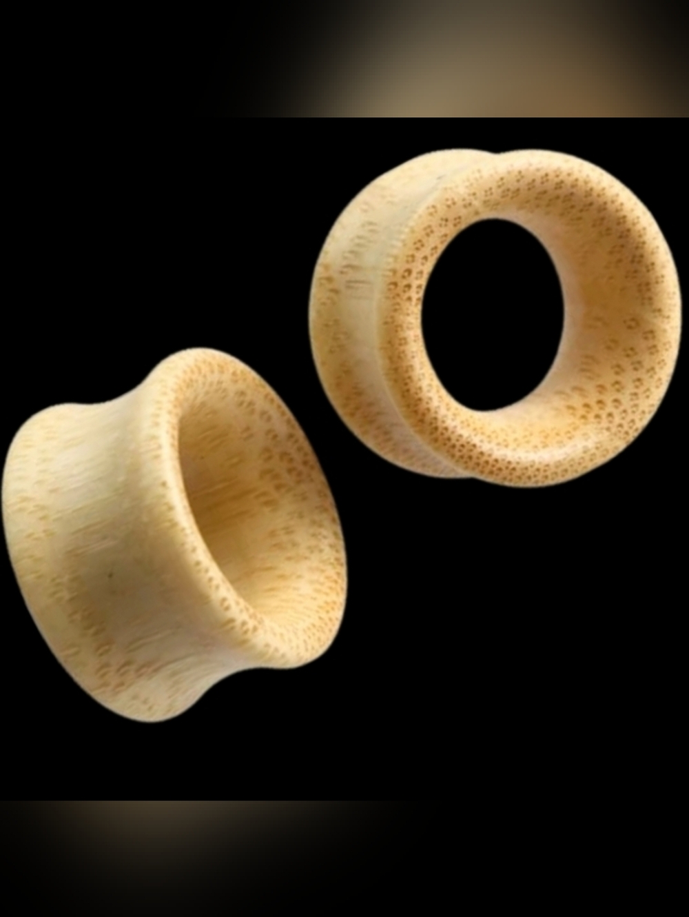 ⭐ NWT Boho Hand Carved 2G Bamboo Wood Tunnel Plugs Ear Gauges